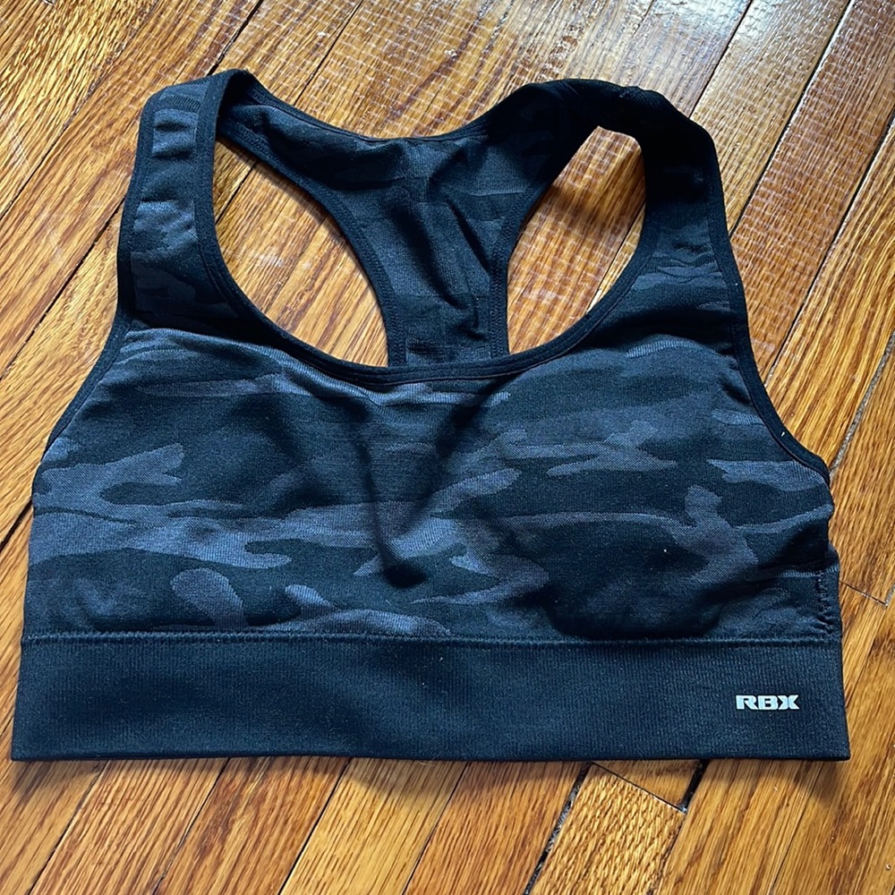 Black camo sports bra